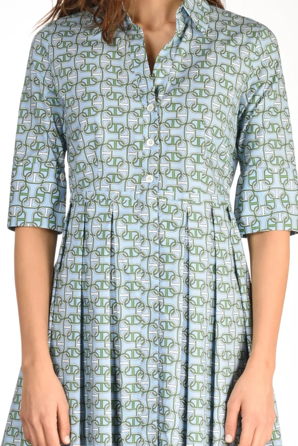 abito aishial azzurro/bianco/verde