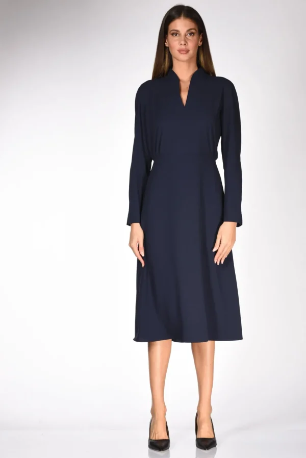 abito scollato blu