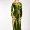 abito velluto verde