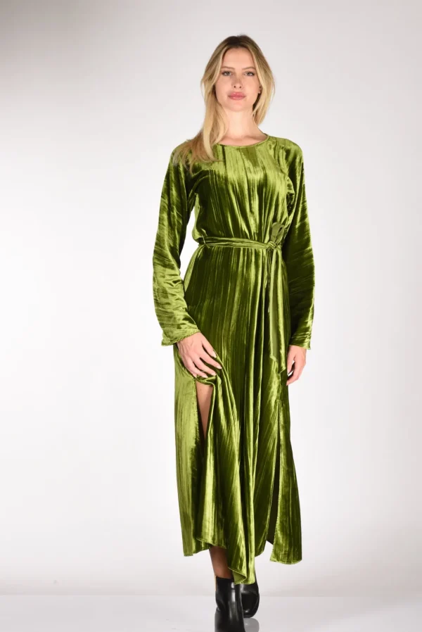 abito velluto verde