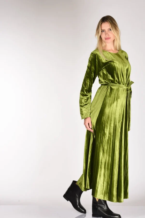 abito velluto verde