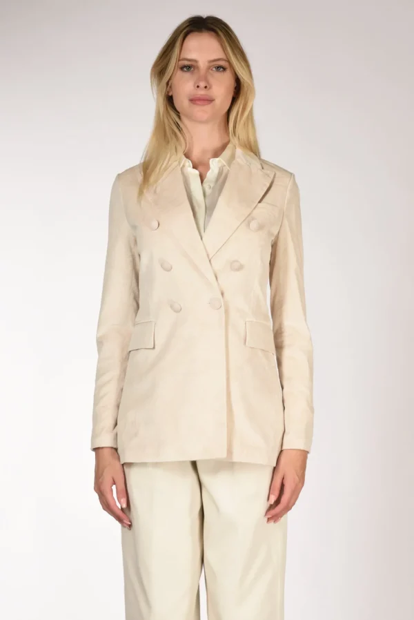 blazer jaquard bianco naturale