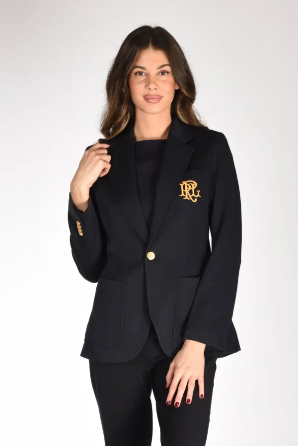 blazer jaquard blu