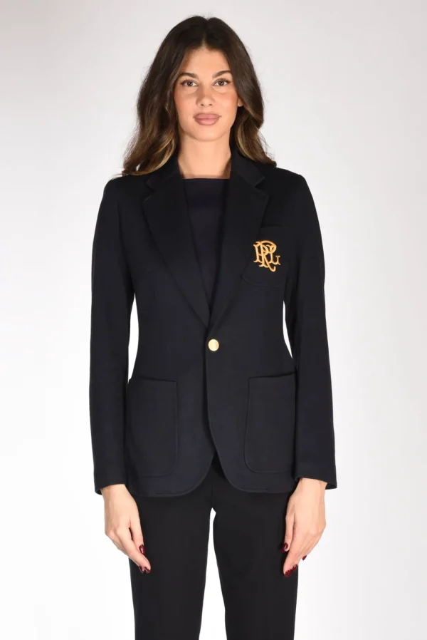 blazer jaquard blu