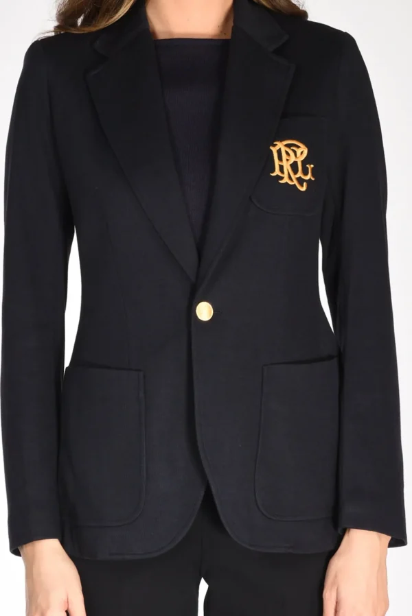 blazer jaquard blu