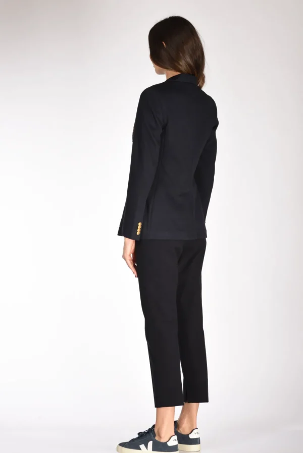 blazer jaquard blu