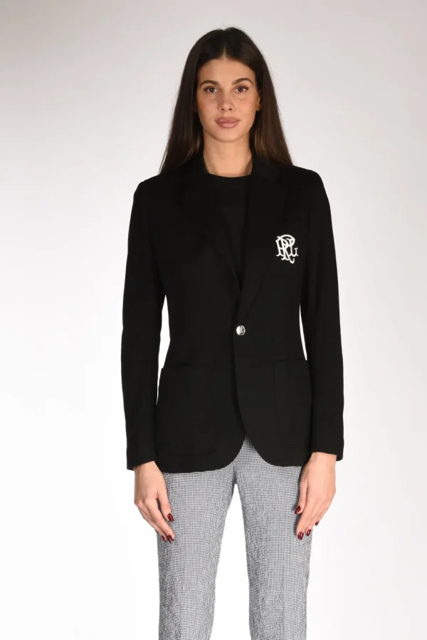 blazer jaquard nero