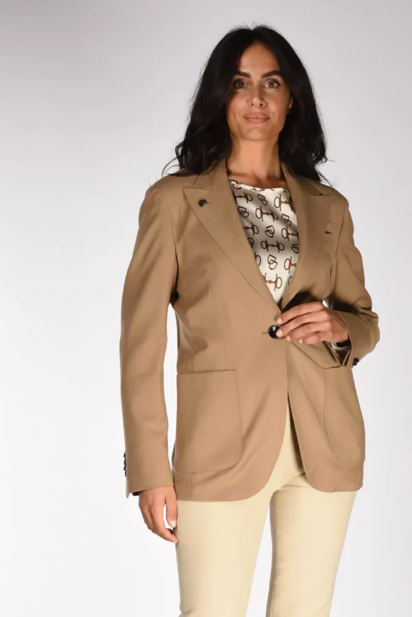 blazer monopetto beige