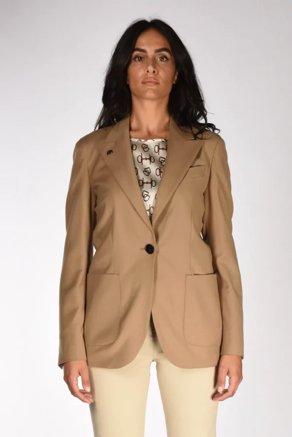 blazer monopetto beige