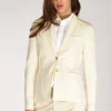 blazer monopetto bianco latte
