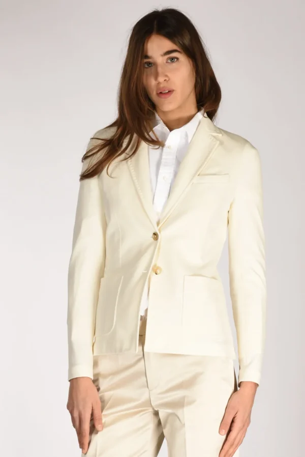 blazer monopetto bianco latte