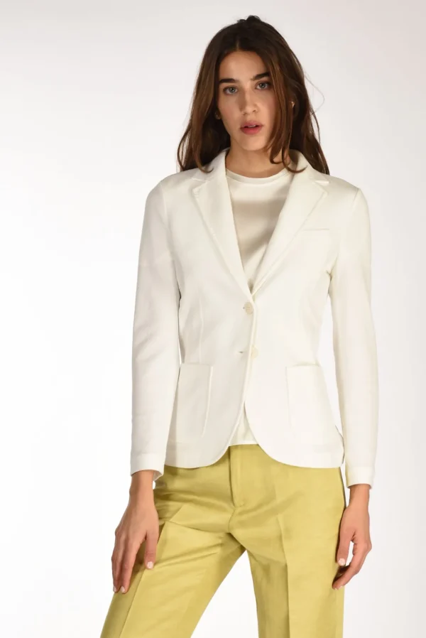 blazer monopetto bianco latte
