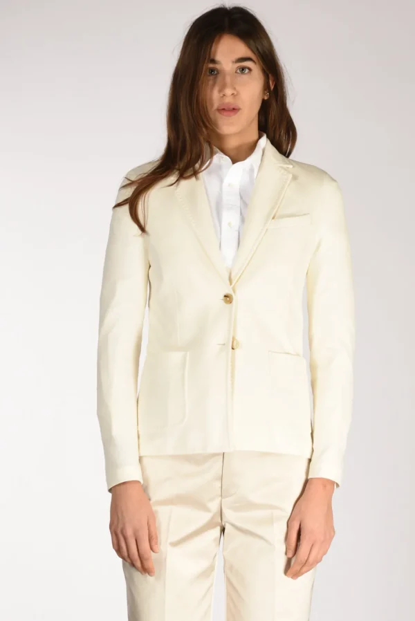 blazer monopetto bianco latte