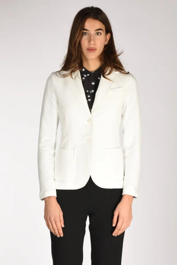 blazer monopetto bianco latte