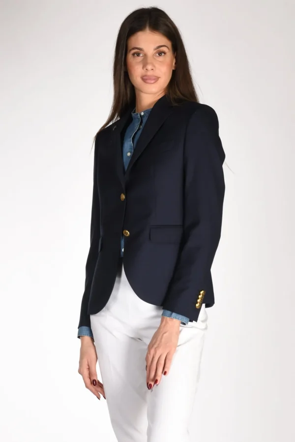 blazer monopetto blu