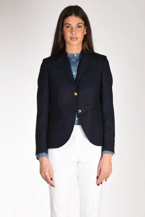 blazer monopetto blu