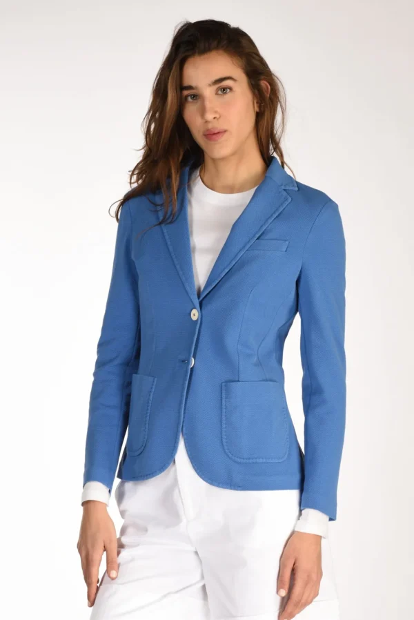 blazer monopetto blu chiaro