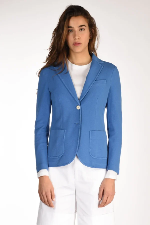 blazer monopetto blu chiaro