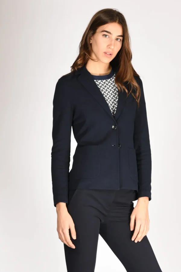 blazer monopetto blu navy