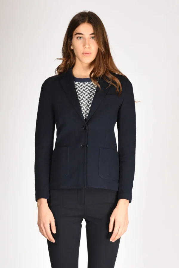 blazer monopetto blu navy