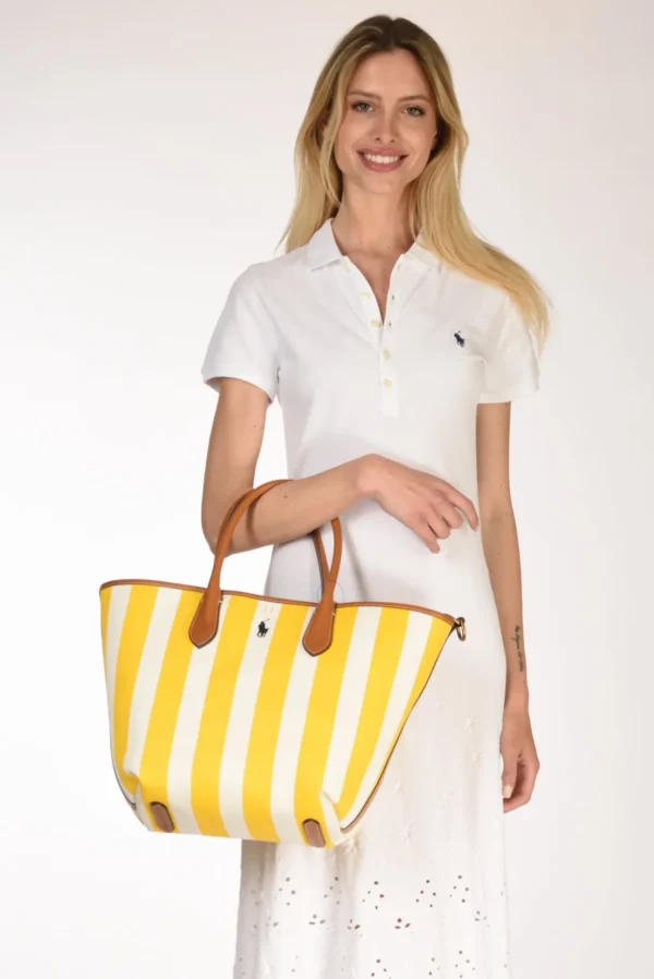 borsa bellport bianco/giallo