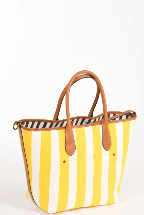 borsa bellport bianco/giallo