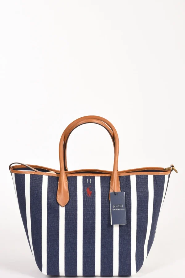 borsa bellport blu/bianco