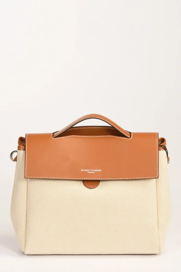 borsa clio bianco/marrone