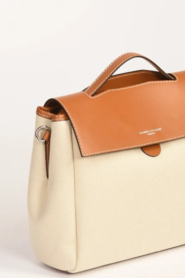 borsa clio bianco/marrone