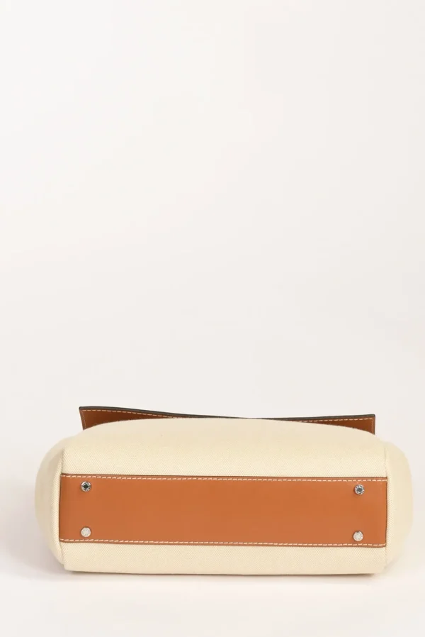 borsa clio bianco/marrone