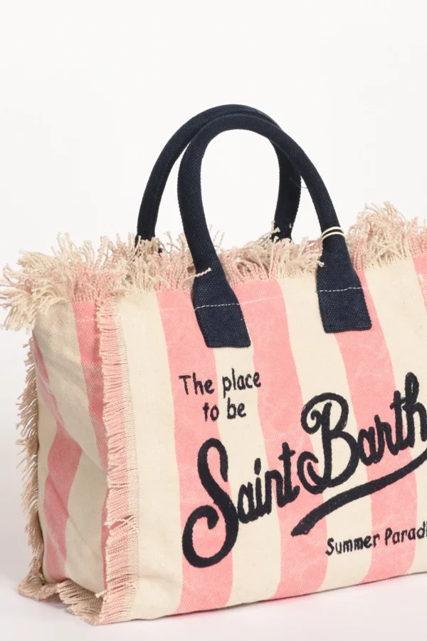 borsa colette rosa/bianco