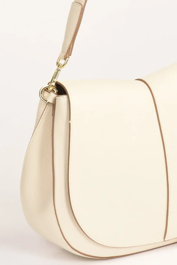 borsa helena round bianco naturale