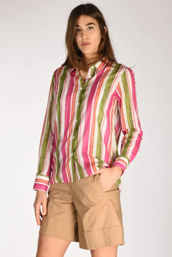 camicia andrea fucsia/bianco/multicolor