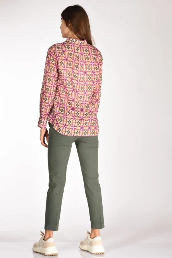 camicia andrea rosa/verde
