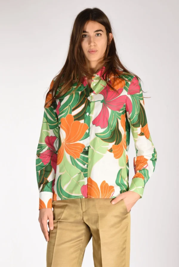 camicia andrea verde/multicolor