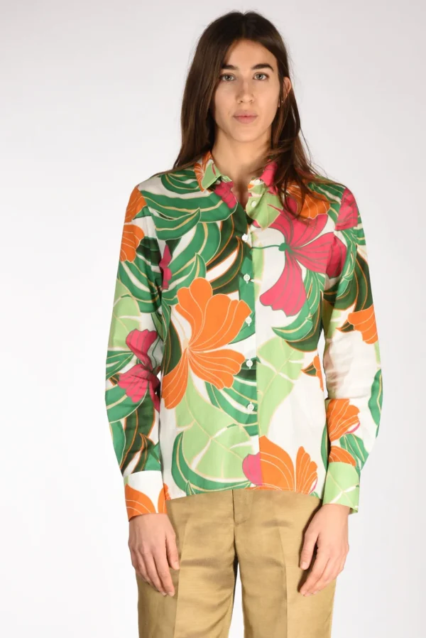 camicia andrea verde/multicolor