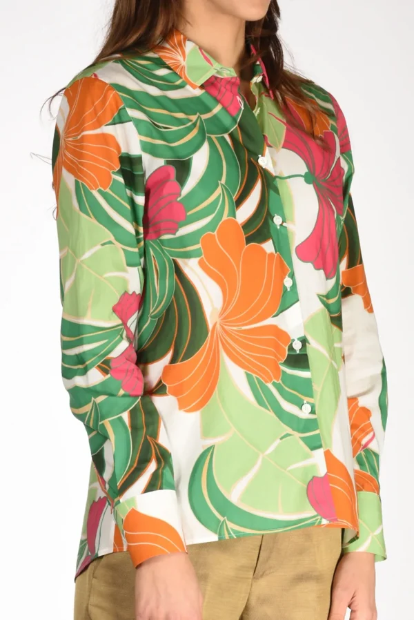 camicia andrea verde/multicolor