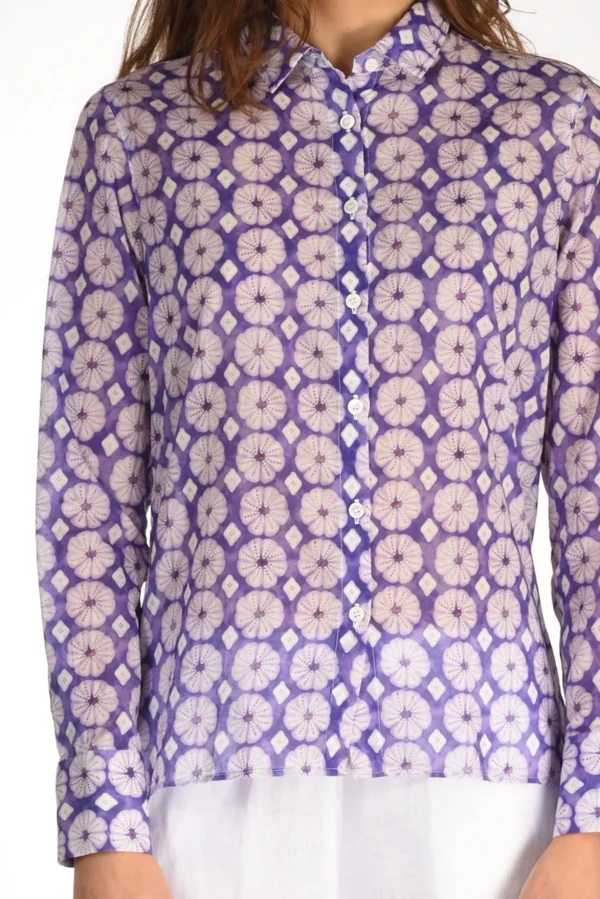 camicia andrea viola/bianco
