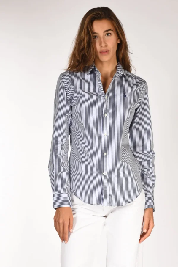 camicia bianco/blu