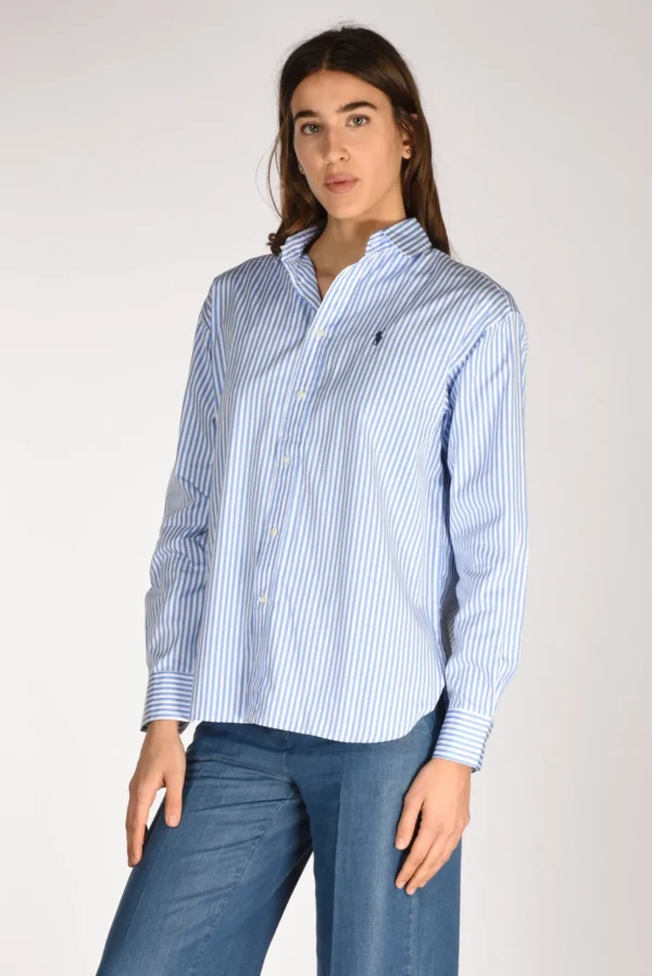 camicia bianco/blu