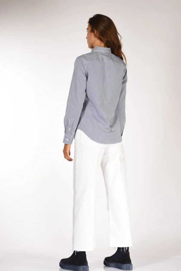 camicia bianco/blu