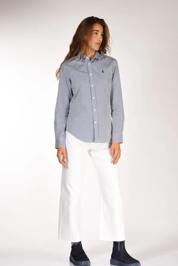 camicia bianco/blu