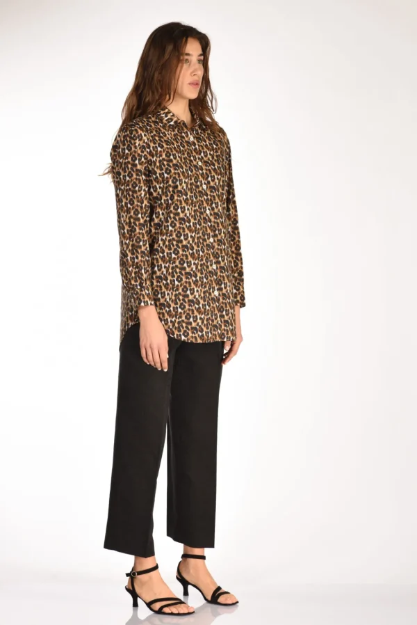 camicia brigitte marrone/nero/beige chiaro