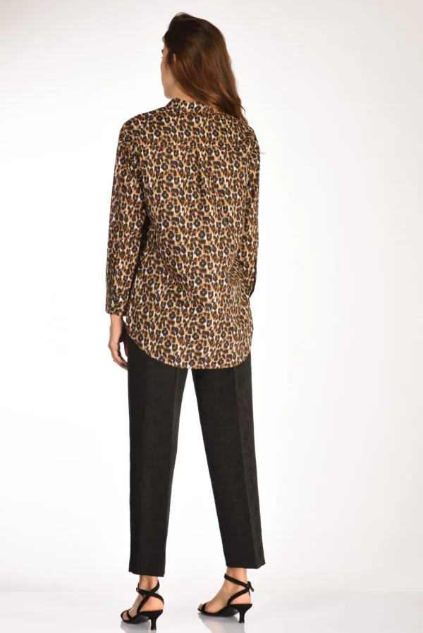 camicia brigitte marrone/nero/beige chiaro