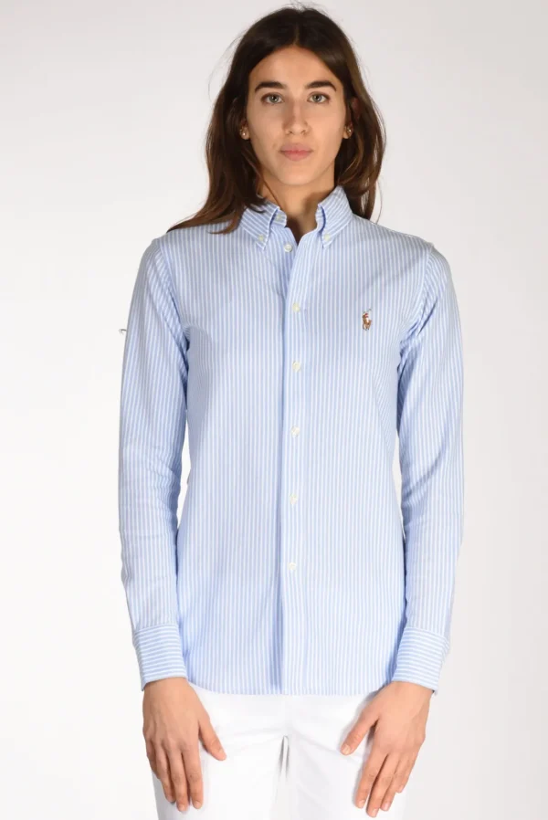 camicia colletto azzurro/bianco