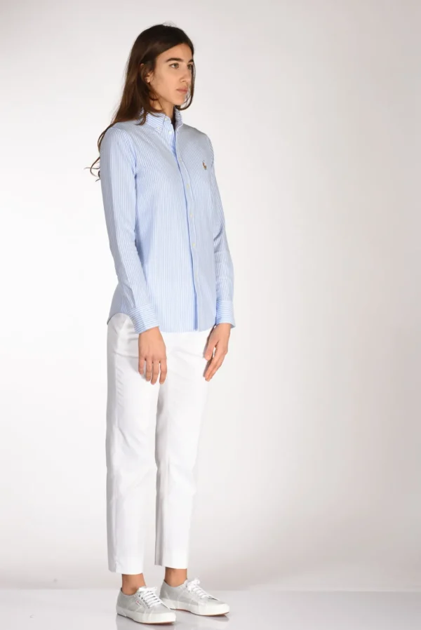 camicia colletto azzurro/bianco