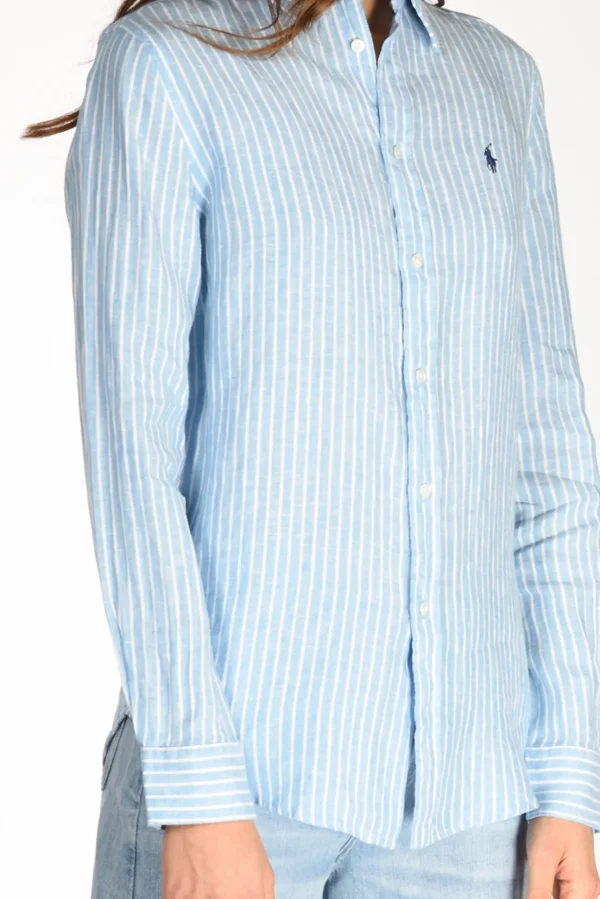 camicia colletto azzurro/bianco