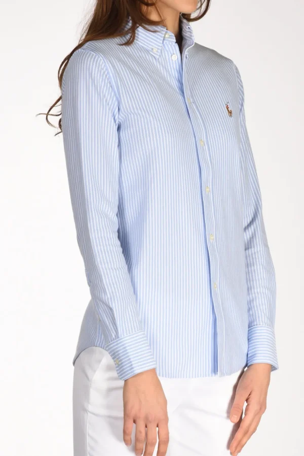 camicia colletto azzurro/bianco