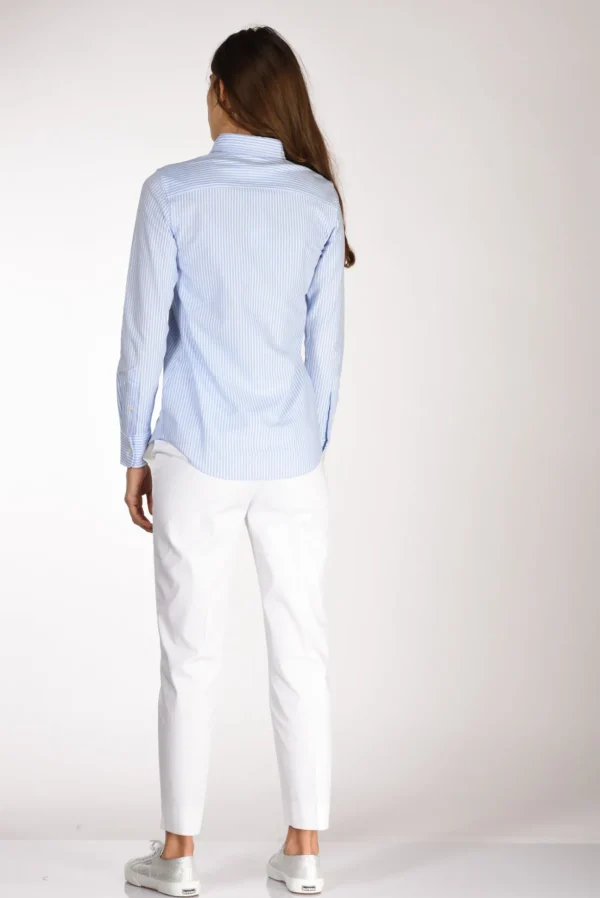 camicia colletto azzurro/bianco