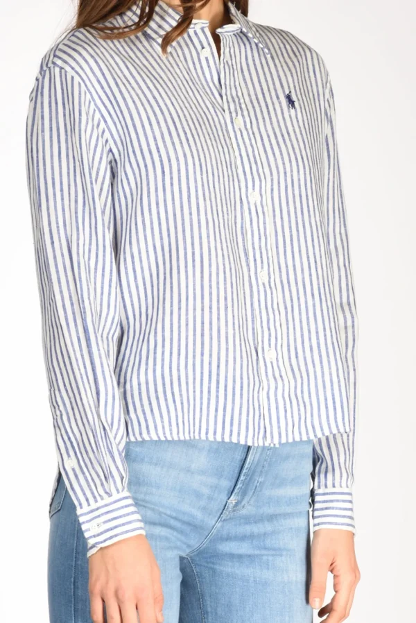 camicia colletto bianco/blu